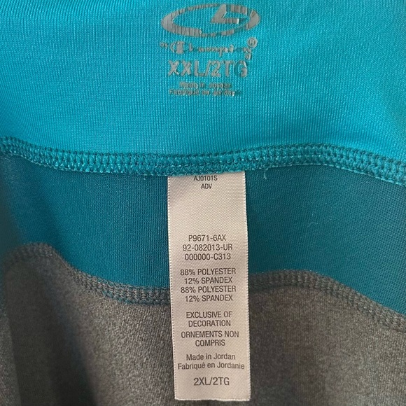 Champion Teal and Gray Activewear Shorts - Size: XXL - Picture 2 of 6